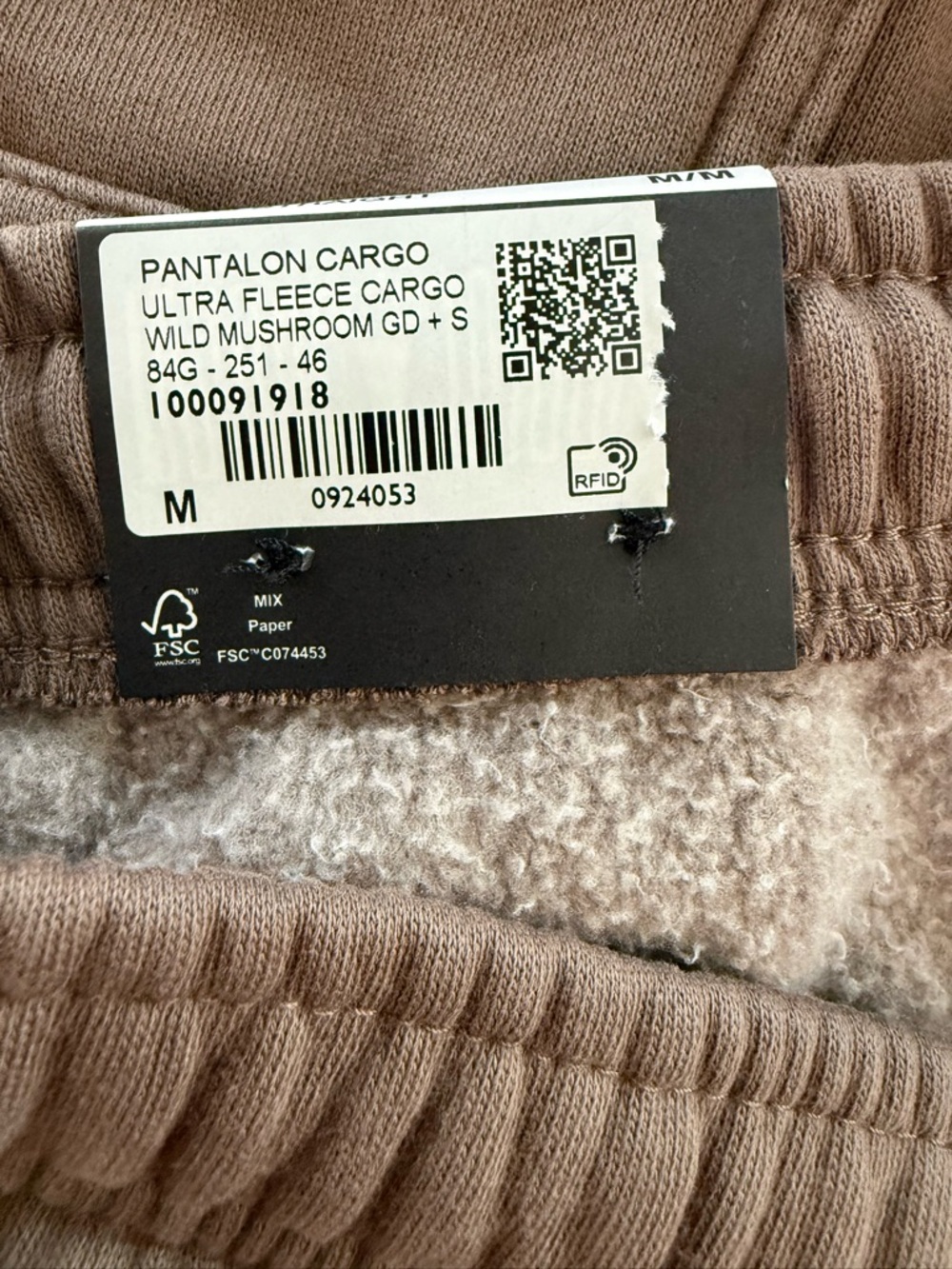Garage UltraFleece Cargo Straight Sweatpants Wild Mushroom NWT Size M - Picture 5 of 8